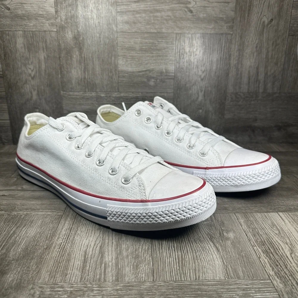 Converse Chuck Taylor All Star Mens 11.5 White Canvas Low Top Sneakers NEW - Picture 5 of 8